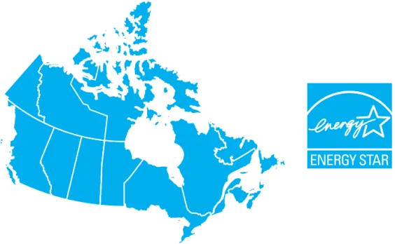 Map of Canada with the ENERGY STAR mark