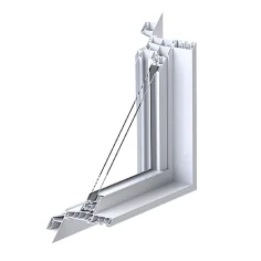 2 3/8" PVC Jamb profile
