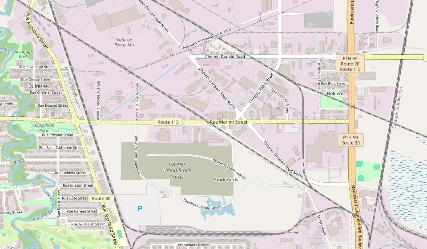 Map of Arctic Star’s showroom at 854 Marion Street, Winnipeg, near Dawson Road