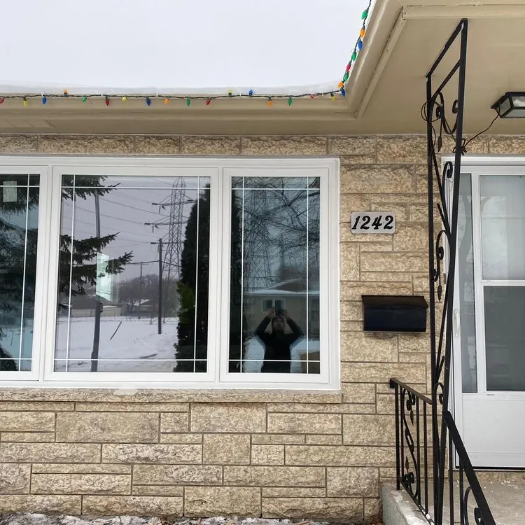 Casement windows with grilles