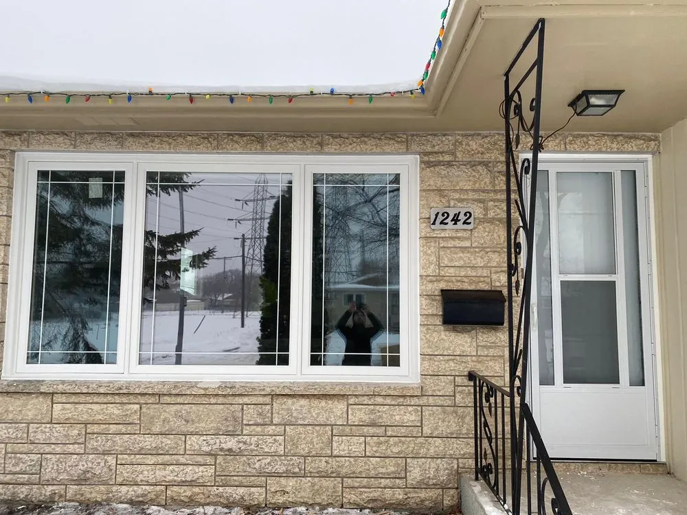 White casement windows installed by Arctic Star