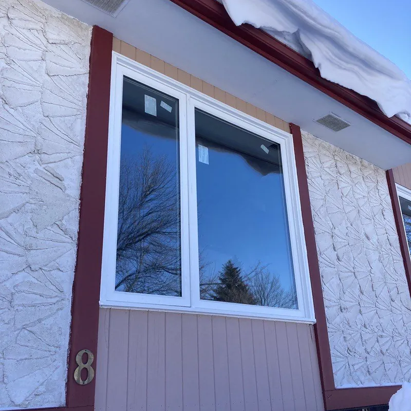 Casement window in winter