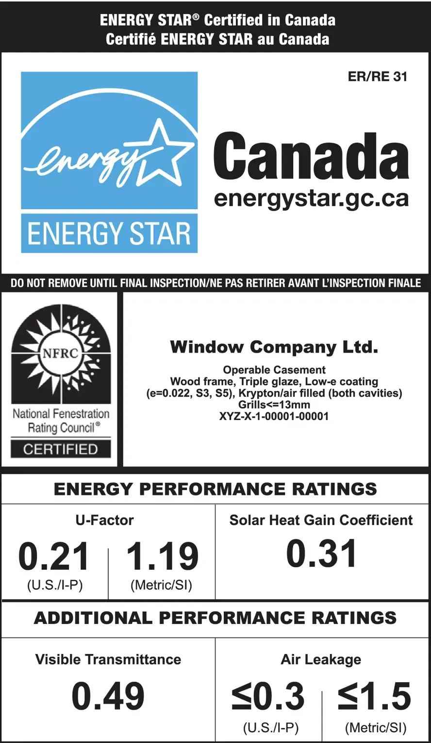 Understanding Replacement Windows Energy Efficiency Labels