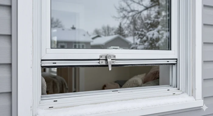 Triple-pane window in a Winnipeg home