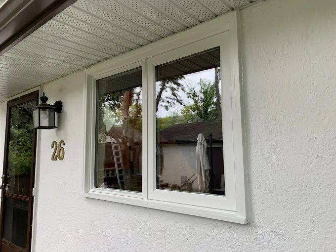 White triple-pane casement window installed by Arctic Star in Winnipeg