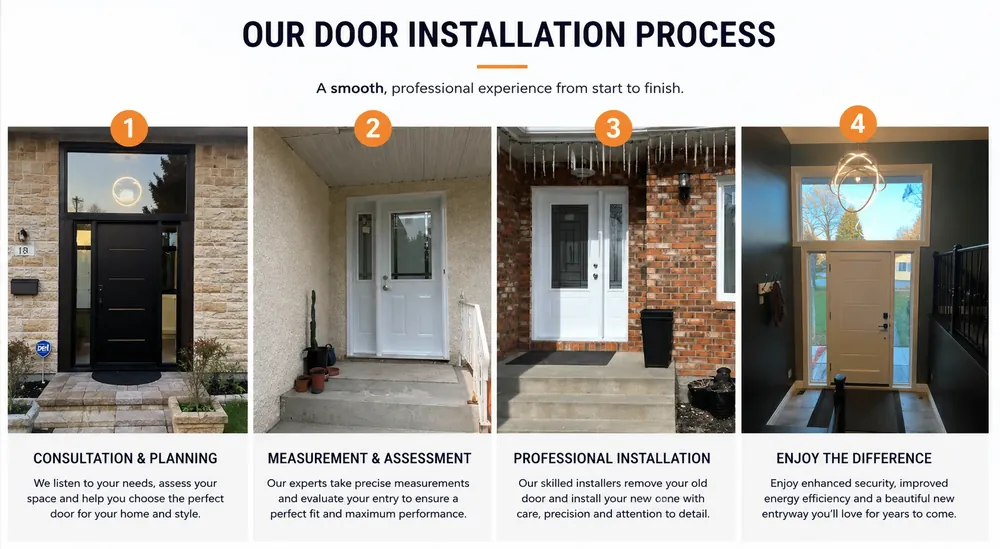 Our door installation process