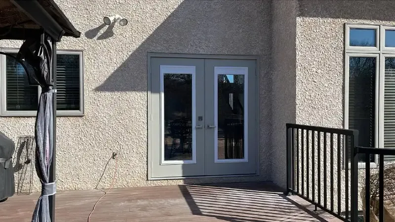 Patio door installation in Winnipeg by Arctic Star Windows