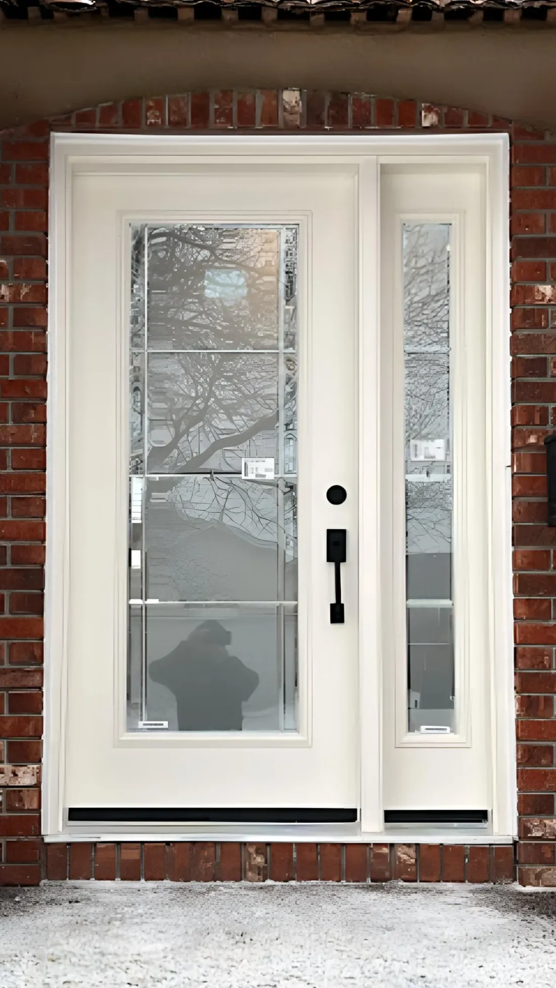 Modern door installation in Winnipeg by Arctic Star Windows