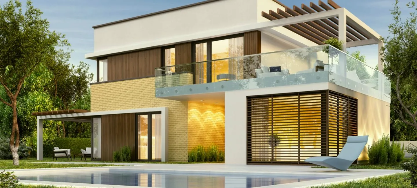 Modern home with large energy-efficient windows
